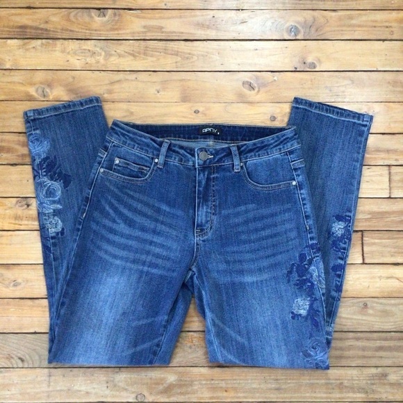 Ap.ny jeans floral embroidered denim size 6 - Picture 2 of 14
